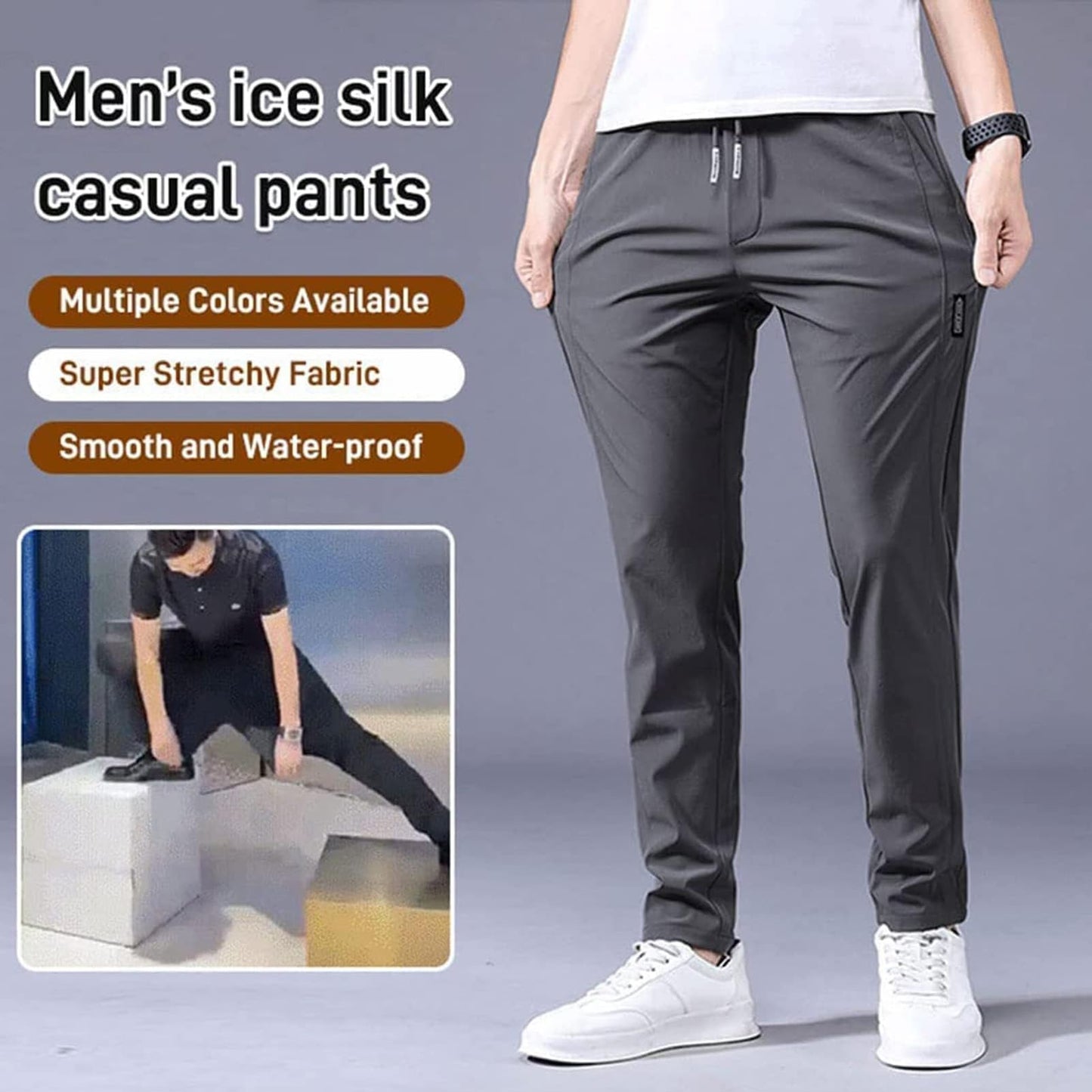 2-Pack Vastram Power Stretch Joggers Black and Blue ( PACK OF 2)