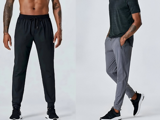2-Pack Vastram Power Stretch Joggers Black and Gray ( PACK OF 2)