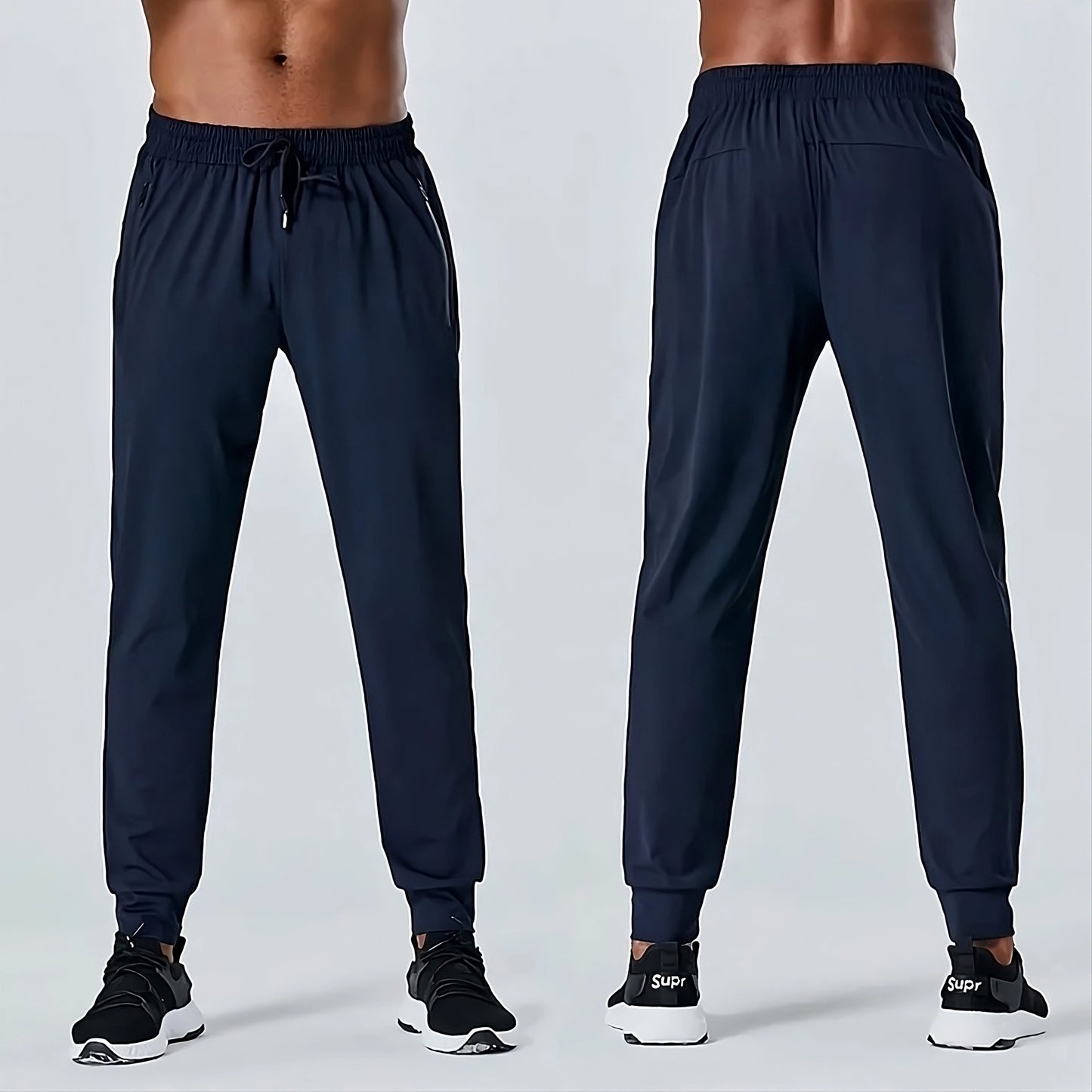 2-Pack Vastram Power Stretch Joggers Blue and Gray( PACK OF 2)